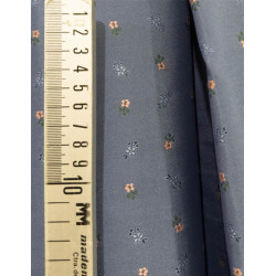 TELA FLORECITAS AZUL PLOMO ROSA