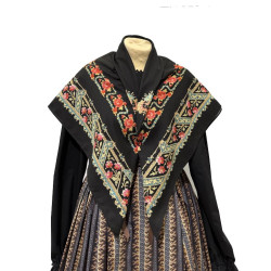 PAÑUELO NEGRO  ROSAS