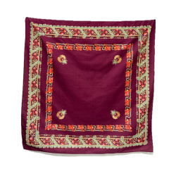 PAÑUELO GRANATE  ROSAS