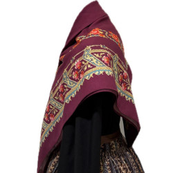 PAÑUELO GRANATE  ROSAS