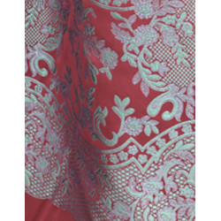 TELA GRECA CORAL TURQUESA