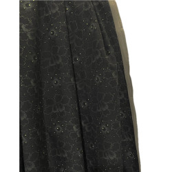 TELA ALGODÓN FLOR PUNTOS NEGRA