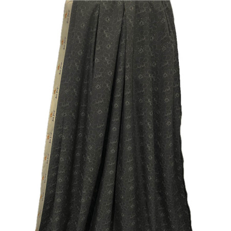 TELA ALGODÓN FLOR PUNTOS NEGRA