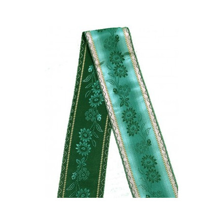 cinta de seda turquesa-verde
