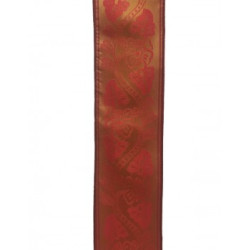 cinta de seda rojo-oro