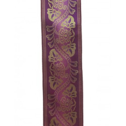 cinta de seda morado oro