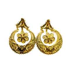 PENDIENTES ARO PLATA BAÑO DE ORO