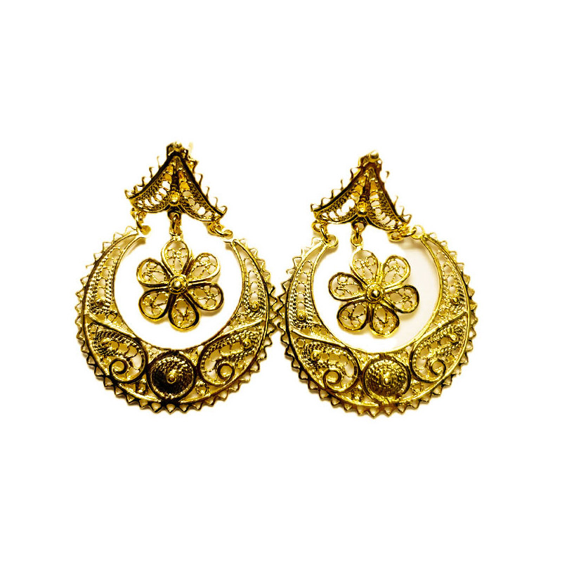 PENDIENTES ARO PLATA BAÑO DE ORO