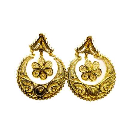 PENDIENTES ARO PLATA BAÑO DE ORO