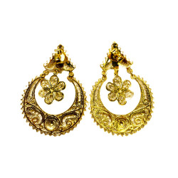 PENDIENTES ARO PLATA BAÑO DE ORO