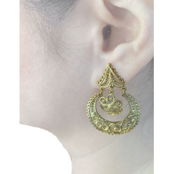 PENDIENTES ARO PLATA BAÑO DE ORO