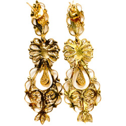 PENDIENTES MARIPOSA PLATA BAÑO DE ORO