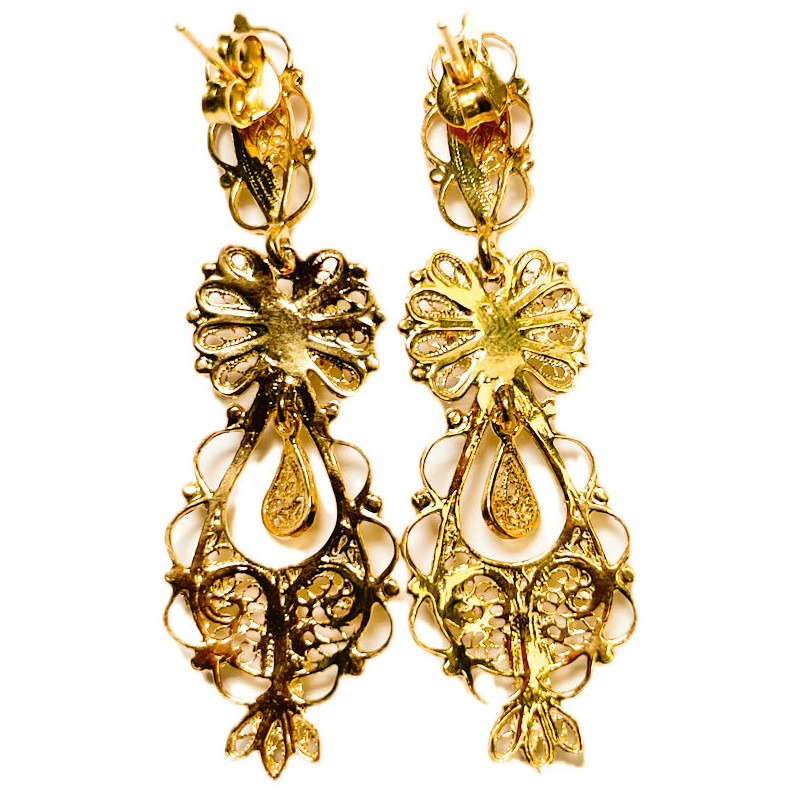 PENDIENTES MARIPOSA PLATA BAÑO DE ORO