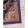 mantón estampado pajaritos morado