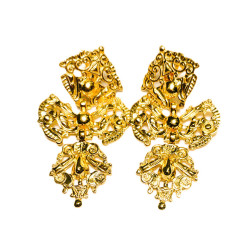 PENDIENTES MARIPOSA PLATA BAÑO DE ORO