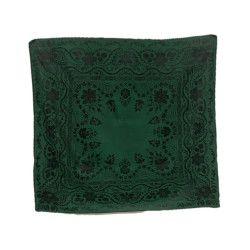 PAÑUELO SEDA NEGRO- VERDE BOTELLA