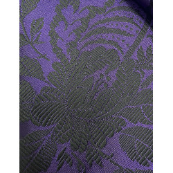 PAÑUELO SEDA NEGRO- MORADO