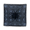 PAÑUELO SEDA NEGRO- AZUL CELESTE