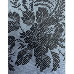 PAÑUELO SEDA NEGRO- AZUL CELESTE