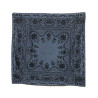 PAÑUELO SEDA NEGRO- AZUL CELESTE