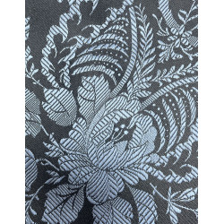 PAÑUELO SEDA NEGRO- AZUL CELESTE