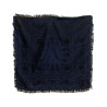 PAÑUELO SEDA NEGRO- AZUL MARINO