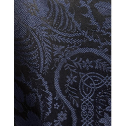 PAÑUELO SEDA NEGRO- AZUL MARINO