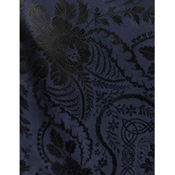 PAÑUELO SEDA NEGRO- AZUL MARINO