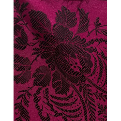 PAÑUELO SEDA NEGRO-FUCSIA