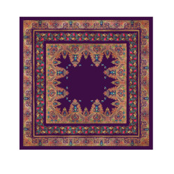 mantón estampado pajaritos morado