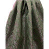 TELA BROCHADO VERDE-ROSA
