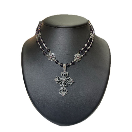 COLLAR O RECORCILLA PLATA AMATISTA