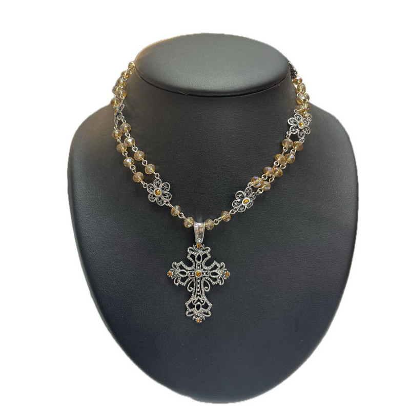COLLAR O RECORCILLA PLATA AMBAR