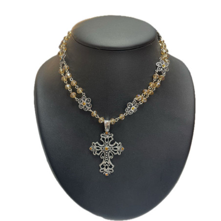 COLLAR O RECORCILLA PLATA AMBAR