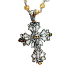 COLLAR O RECORCILLA PLATA AMBAR