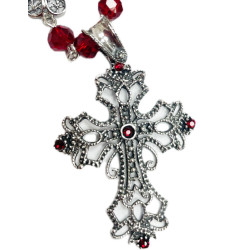 COLLAR O RECORCILLA PLATA GRANATE