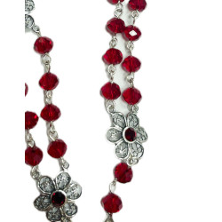 COLLAR O RECORCILLA PLATA GRANATE