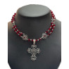 COLLAR O RECORCILLA PLATA GRANATE