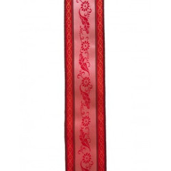 cinta de seda rojo-plata