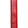 cinta de seda rojo-plata