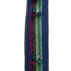 CINTA AZUL FLOR NARANJA-VERDE