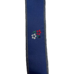 CINTA AZUL FLOR NARANJA-VERDE