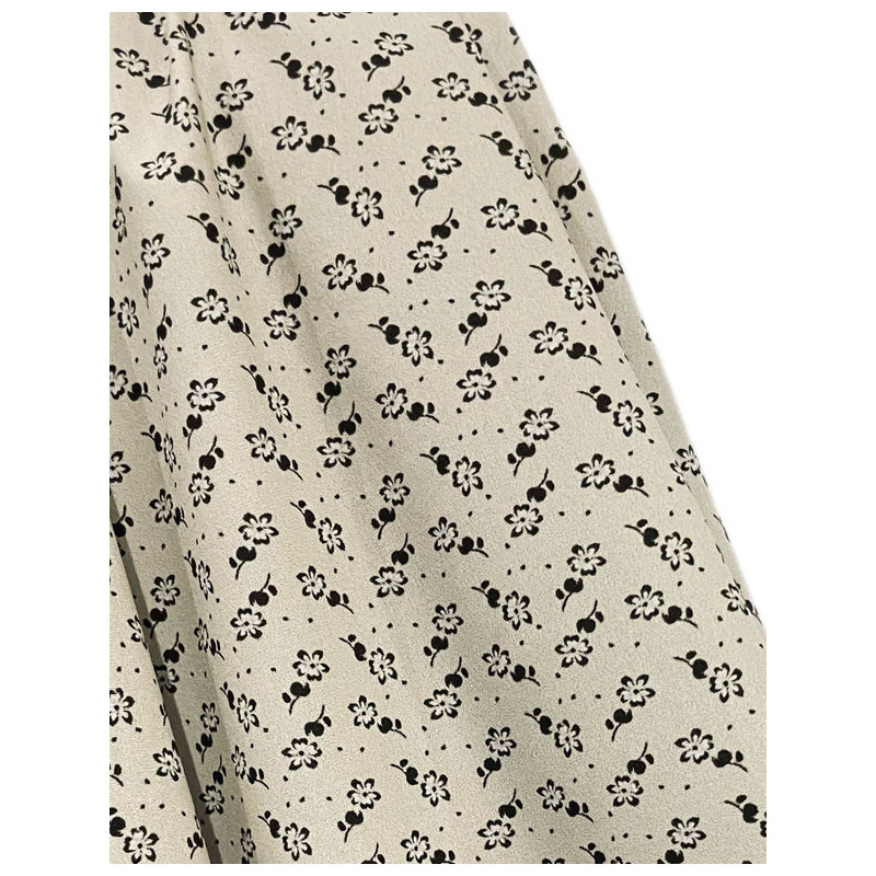 TELA BEIGE FLOR NEGRA
