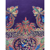 mantón estampado pajaritos morado