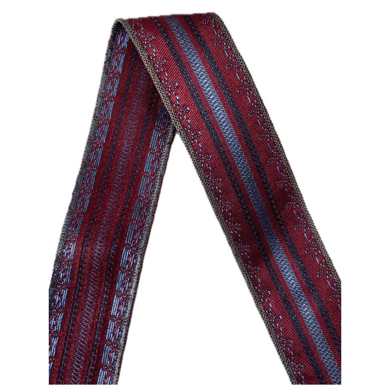 CINTA AZUL LISTA GRANATE