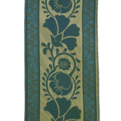 cinta de seda verde-oro