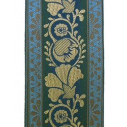 cinta de seda verde-oro