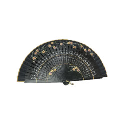 ABANICO NEGRO FLORES