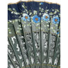 ABANICO AZUL OSCURO FLORES