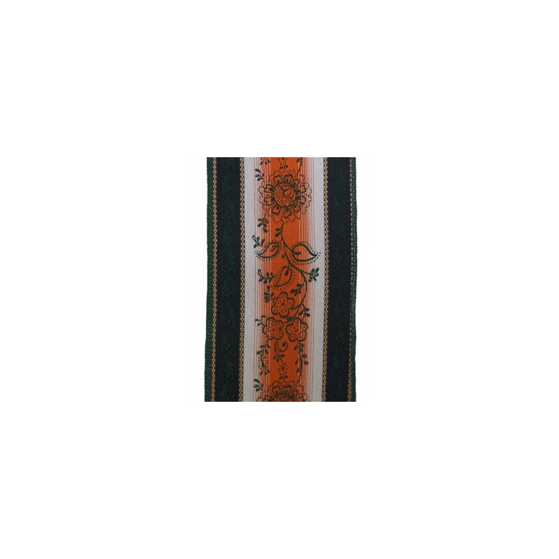 cinta de seda verde-naranja
